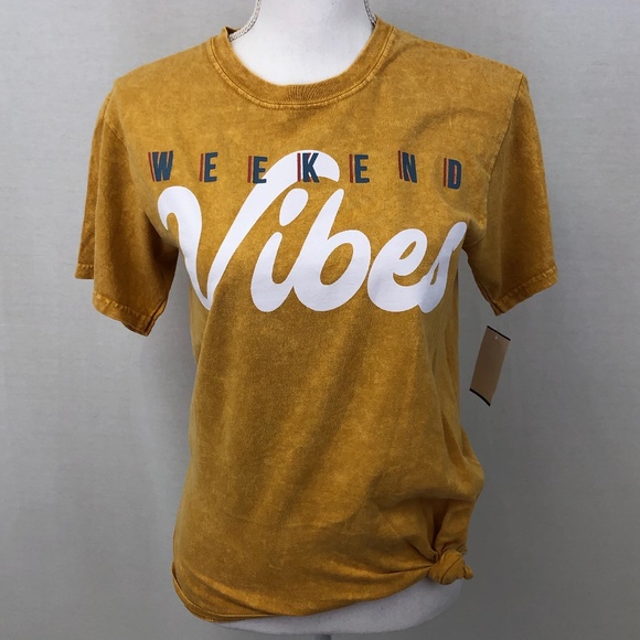 Cold Crush Tops - Cold Crush Weekend Vibes Knot Tee Acid Wash NWT